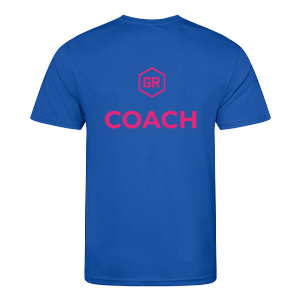Glasgow Riderz Airtex Coach T-shirt (Blue/Pink) - Image 2