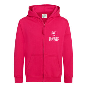 Glasgow Riderz Kids Zipper Hoodie (Pink)