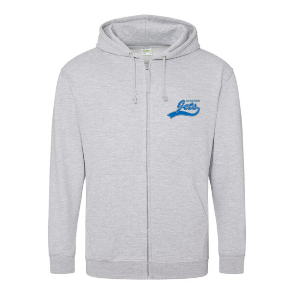 Johnstone Jets Adult Zipper Hoodie (Grey)