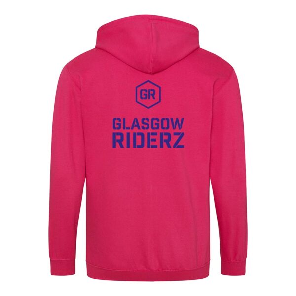 Glasgow Riderz Adult Zipped Hoodie (Pink) - Image 4