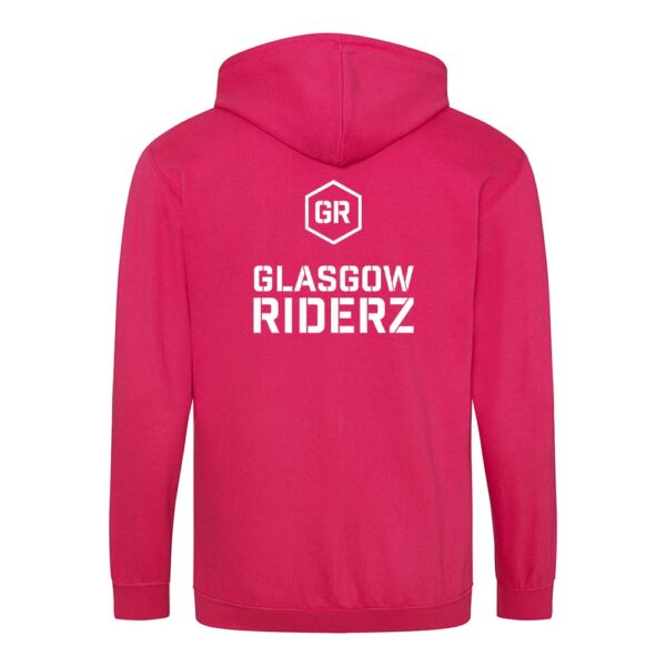 Glasgow Riderz Adult Zipped Hoodie (Pink) - Image 2
