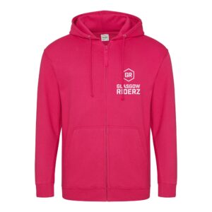 Glasgow Riderz Adult Zipped Hoodie (Pink)
