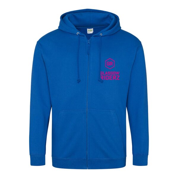 Glasgow Riderz Adult Zipped Hoodie (Blue) - Image 3