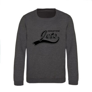 Johnstone Jets Kids Sweatshirt v1 (Charcoal) - Black Logo
