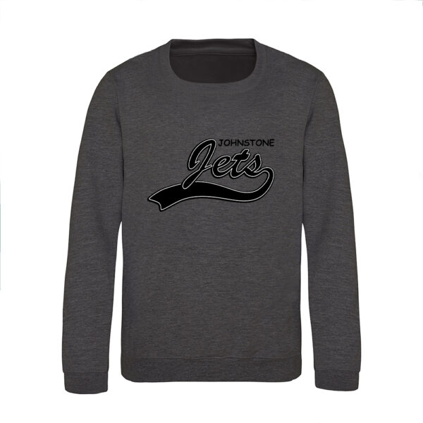 Johnstone Jets Kids Sweatshirt v1 (Charcoal) - Black Logo