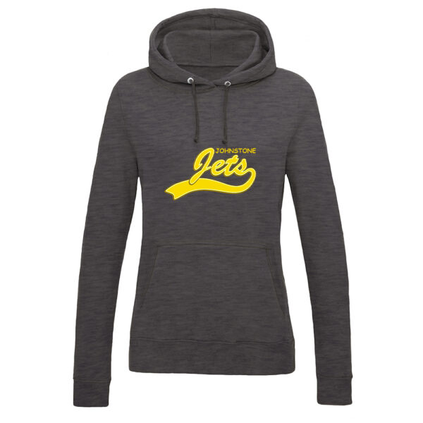Johnstone Jets Ladies Adult Hoodie v1 (Charcoal)