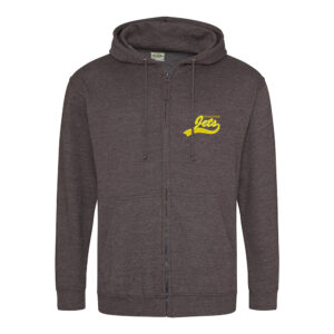 Johnstone Jets Adult Zipper Hoodie (Charcoal)