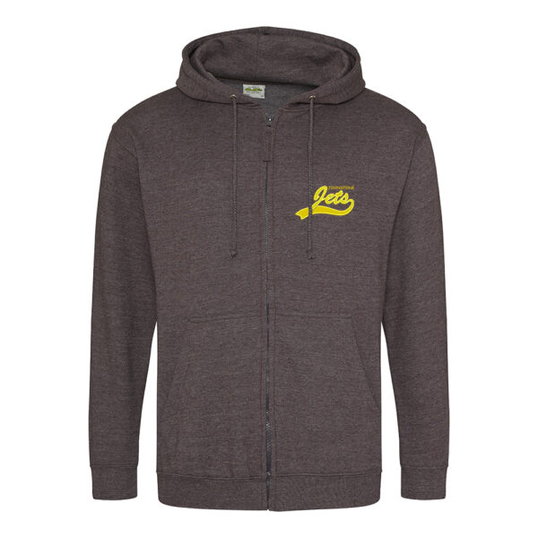 Johnstone Jets Adult Zipper Hoodie (Charcoal)