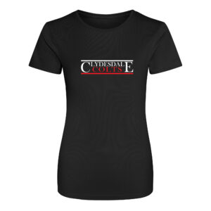Clydesdale Colts Ladies Airtex T-Shirt V1 (Black)