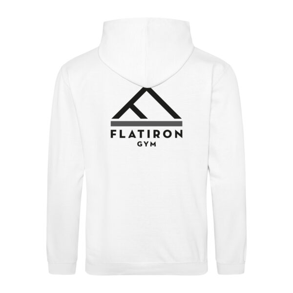 Flat Iron Gym Hoodie V1 (White) - Image 2