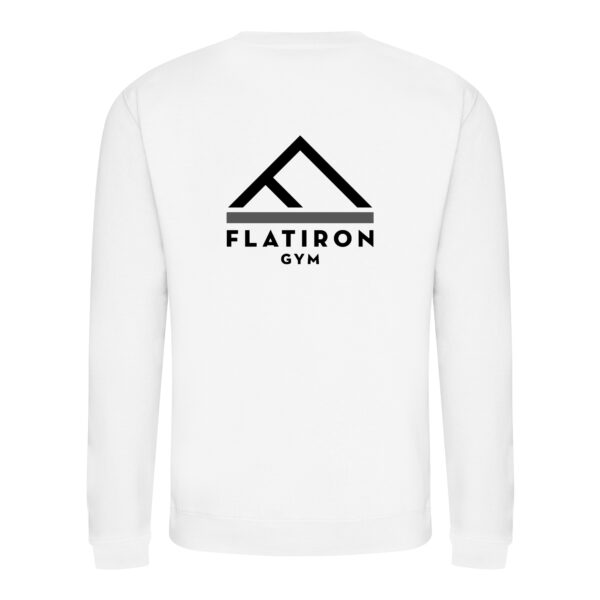 Flat Iron Gym Sweatshirt V1 (White) - Image 2