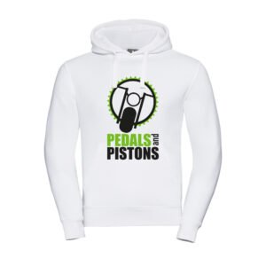 Pedals & Pistons Hoodie V2 (White)