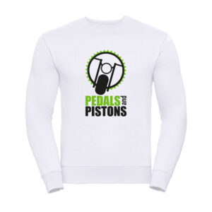 Pedals & Pistons Sweatshirt V2 (White)