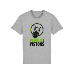 Pedals & Pistons T-shirt V2 (Grey)