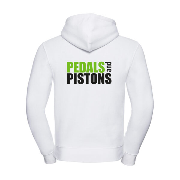 Pedals & Pistons Hoodie V1 (White) - Image 2