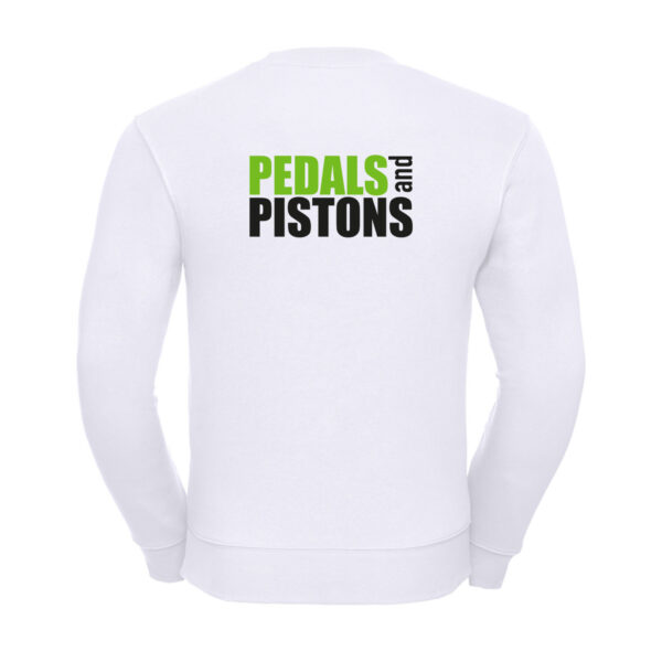 Pedals & Pistons Sweatshirt V3 (White) - Image 2