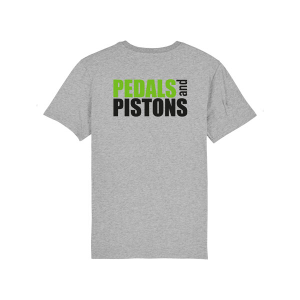 Pedals & Pistons T-shirt V3 (Grey) - Image 2