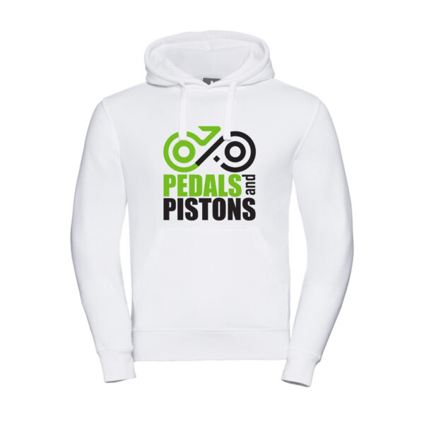 Pedals & Pistons Hoodie V4 (White)