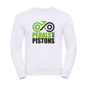 Pedals & Pistons Sweatshirt V4 (White)