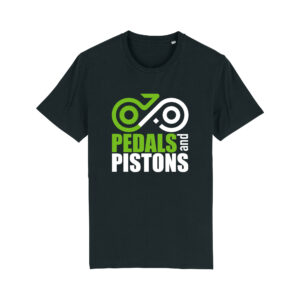 Pedals & Pistons T-shirt V4 (Black)