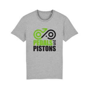 Pedals & Pistons T-shirt V4 (Grey)