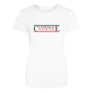 Clydesdale Colts Ladies Airtex T-Shirt V1 (White)