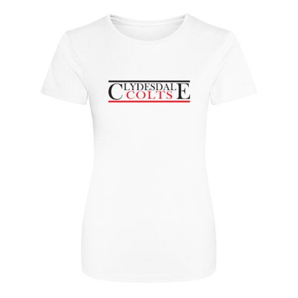 Clydesdale Colts Ladies Airtex T-Shirt V1 (White)