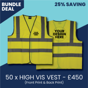 50 x Printed High-Vis Vests