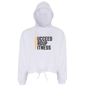 Succeed Cropped Oversize Hoodie (White)