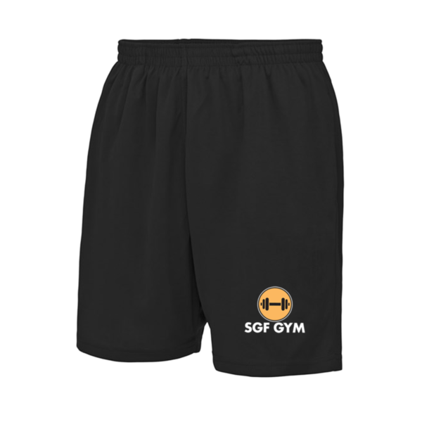 SGF GYM Slim Polyester Shorts (Black)