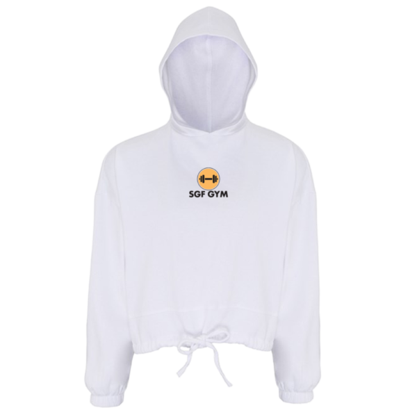 SGF GYM Cropped Oversize Hoodie (White)