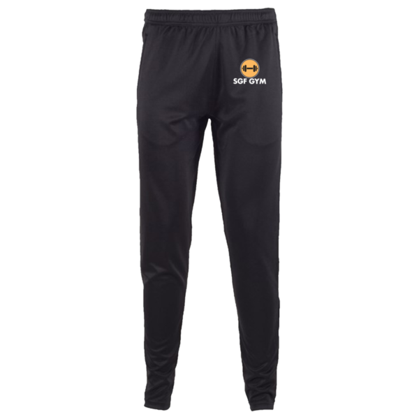 SGF GYM Slim Polyester Joggers (Black)