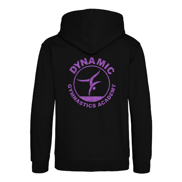 DGA Adult Personalised Zipper Hoodie (BLACK) - Image 2
