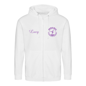 DGA Adult Personalised Competitive Gymnastics Zipper (WHITE)