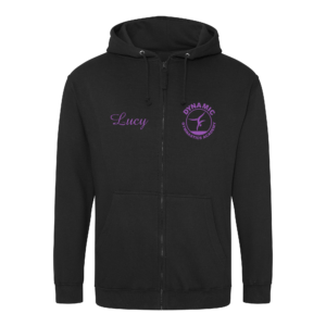 DGA Adult Personalised Zipper Hoodie (BLACK)