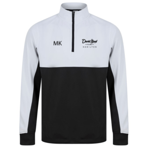 DLH - PERSONALISED Mens Quarter Zip  (Black/White)