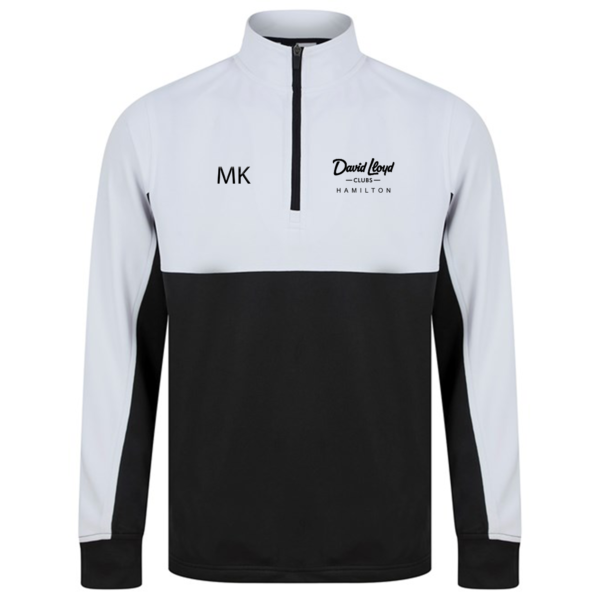 DLH - PERSONALISED Kids Quarter Zip  (Black/White)