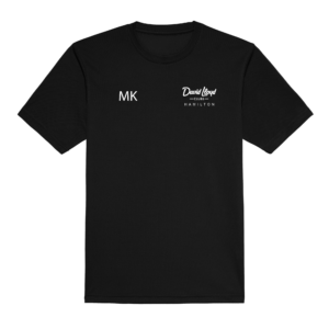 DLH - PERSONALISED Mens Airtex T-shirt  (Black)