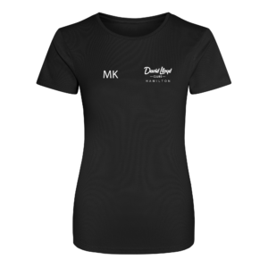 DLH - PERSONALISED Ladies Airtex T-shirt  (Black)