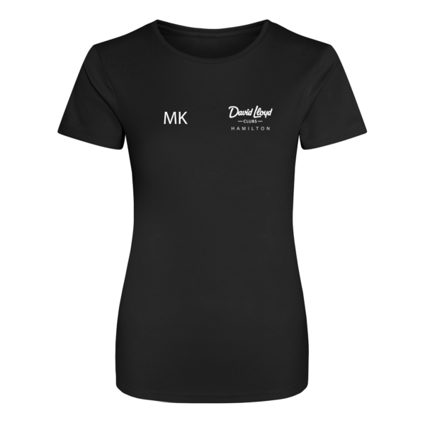 DLH - PERSONALISED Ladies Airtex T-shirt  (Black)