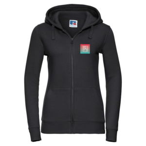 Torvelo Bike Repair Womans Zipped Hoodie (Black)