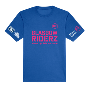 Kids Glasgow Riderz Airtex Sponsor T-shirt (Blue)