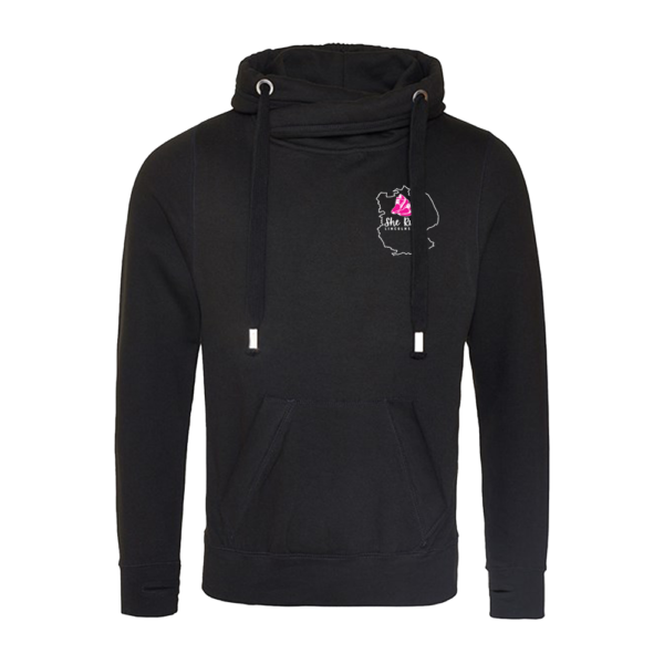 She Runs Unisex Cross Neck Hoodie
