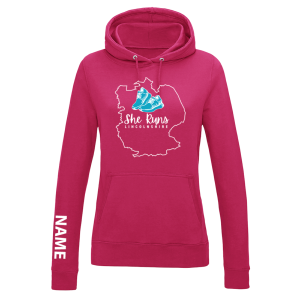 She Runs Women's Hoodie Personalised