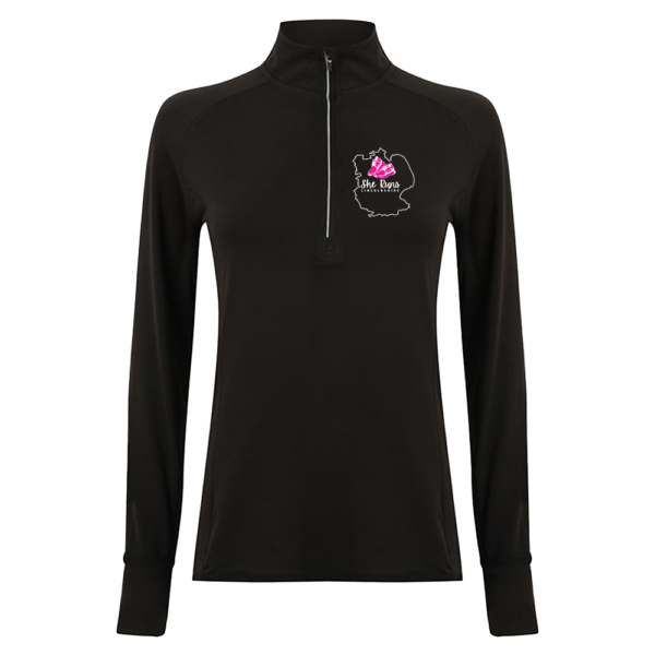 She Runs Women's long-sleeved ¼ zip top