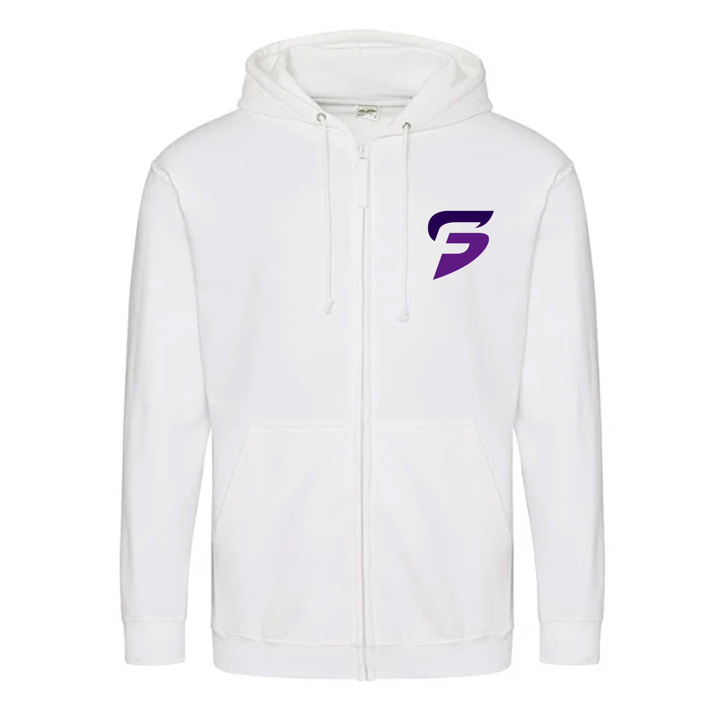 Strength & Fitness Zipper Hoodie (White)