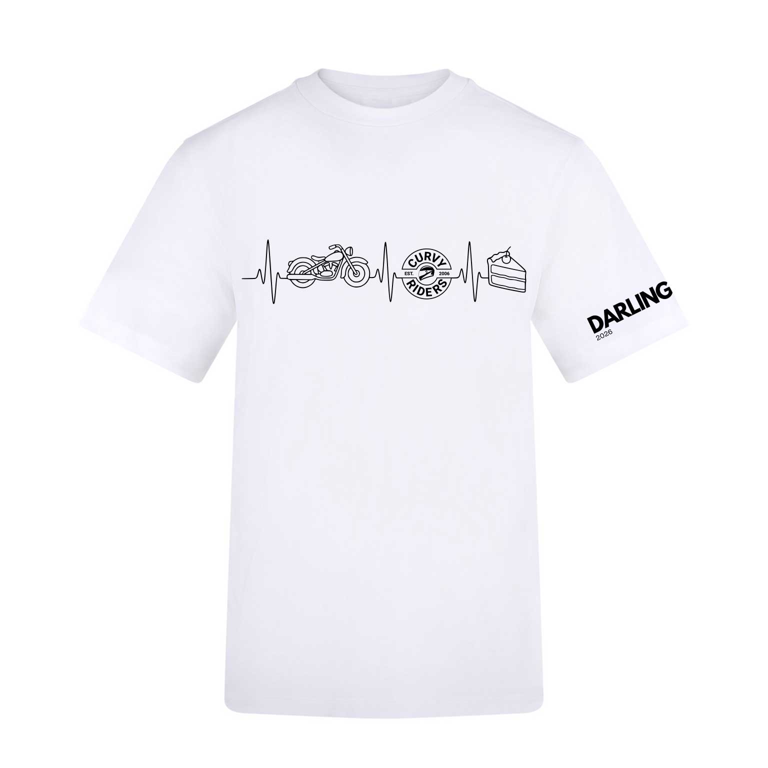 Curvy Riders Tshirt - Arctic White (AT002)
