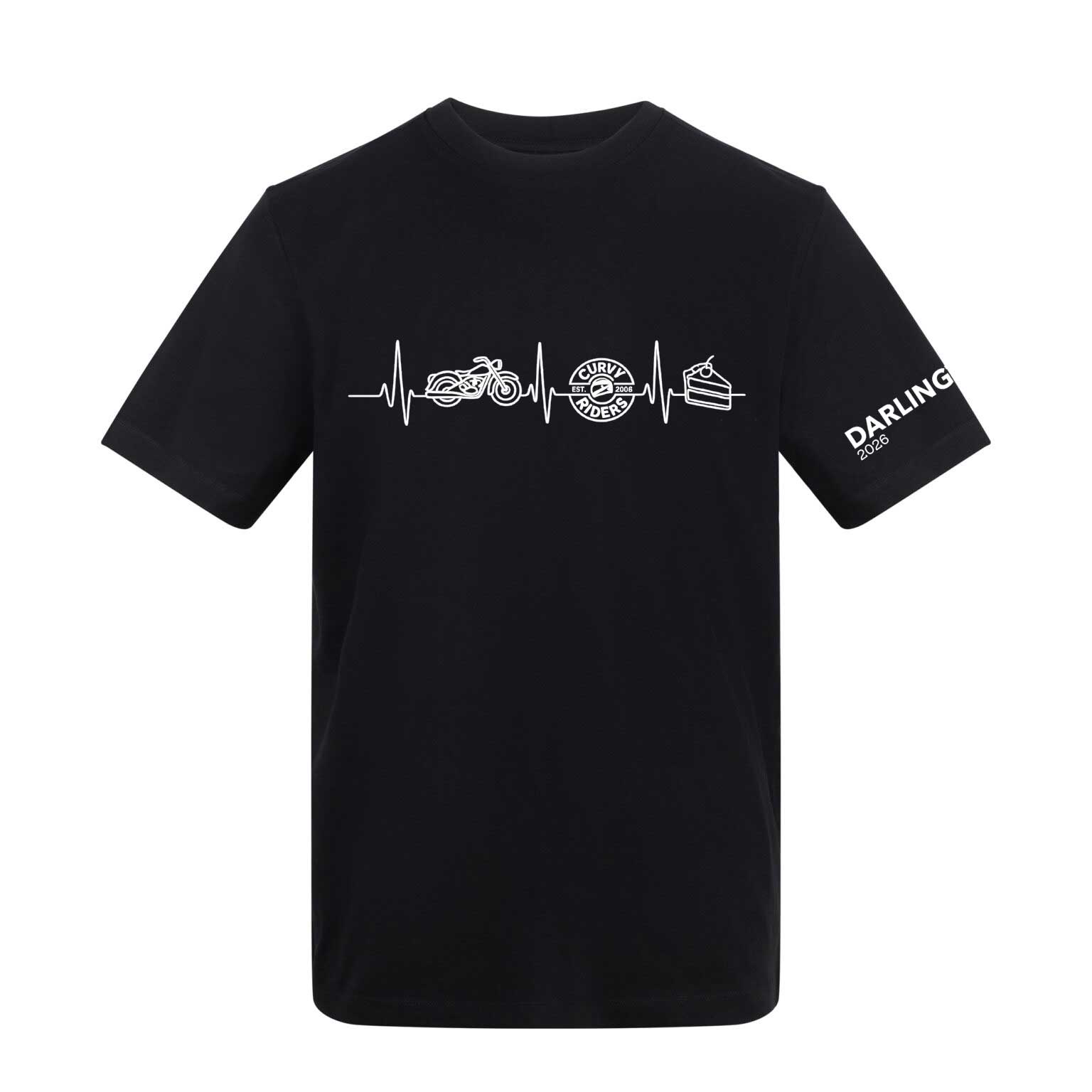 Curvy Riders Tshirt - Deep Black (AT002)