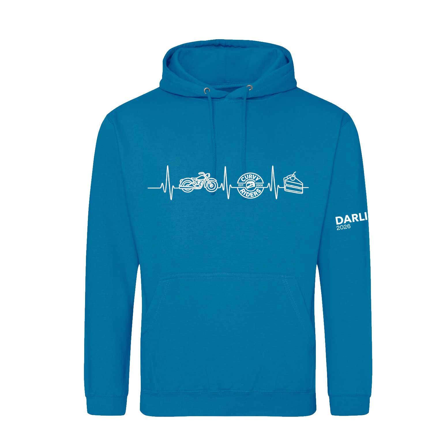 Curvy Riders Hoodie - Sapphire Blue (JH001)